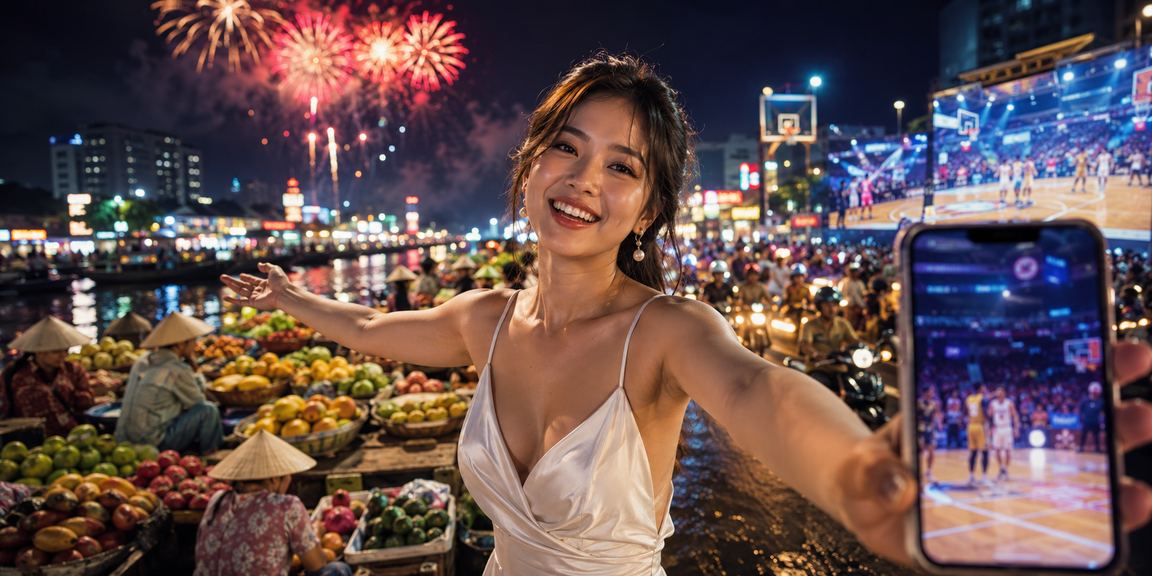 Không khí Mekong về đêm minh họa người dùng kiểm tra ưu đãi thể thao